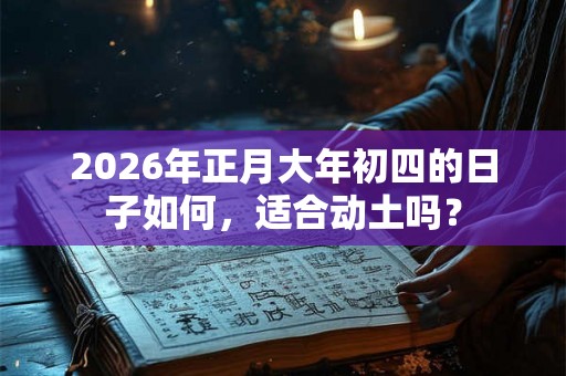 2026年正月大年初四的日子如何，适合动土吗？