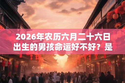 2026年农历六月二十六日出生的男孩命运好不好？是富贵命吗？
