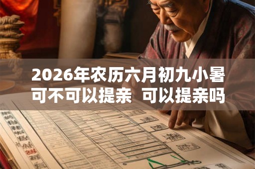 2026年农历六月初九小暑可不可以提亲  可以提亲吗
