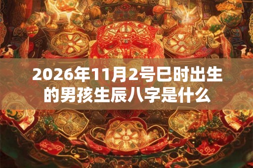 2026年11月2号巳时出生的男孩生辰八字是什么