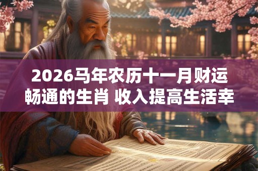 2026马年农历十一月财运畅通的生肖 收入提高生活幸福 2026马年农历十一月财运畅通的生肖 收入提高生活幸福