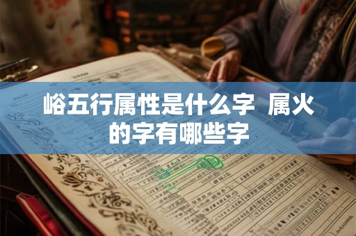 峪五行属性是什么字  属火的字有哪些字