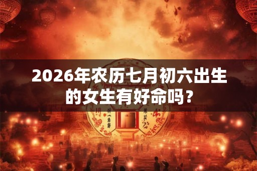 2026年农历七月初六出生的女生有好命吗？