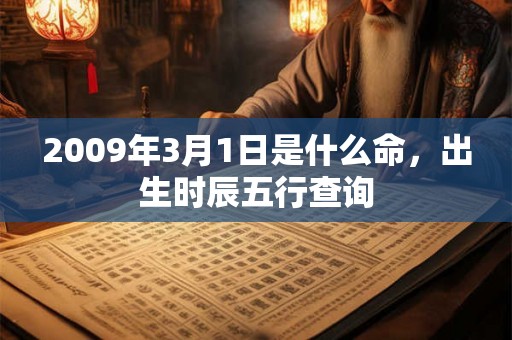 2009年3月1日是什么命，出生时辰五行查询