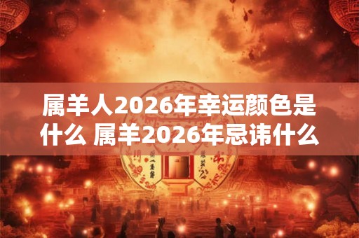 属羊人2026年幸运颜色是什么 属羊2026年忌讳什么颜色