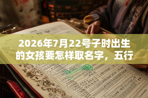 2026年7月22号子时出生的女孩要怎样取名字，五行是什么