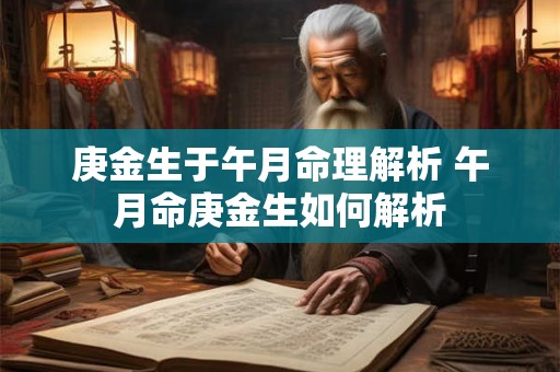 庚金生于午月命理解析 午月命庚金生如何解析 庚金生于午月命理解析 午月命庚金生如何解析