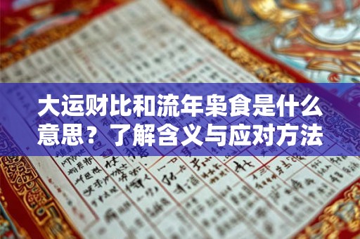 大运财比和流年枭食是什么意思?了解含义与应对方法 大运财比和流年枭食是什么意思?了解含义与应对方法