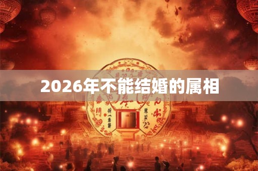 2026年不能结婚的属相 2026年不能结婚的属相