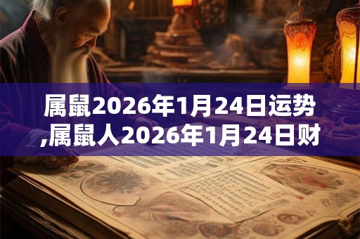 属鼠2026年1月24日运势,属鼠人2026年1月24日财运,生肖鼠2026年1月24日运势