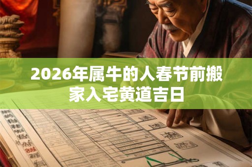 2026年属牛的人春节前搬家入宅黄道吉日 2026年属牛的人春节前搬家入宅黄道吉日