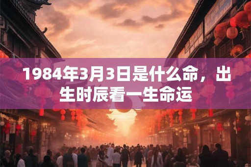 1984年3月3日是什么命，出生时辰看一生命运