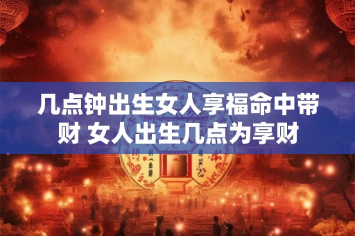 几点钟出生女人享福命中带财 女人出生几点为享财 几点钟出生女人享福命中带财 女人出生几点为享财