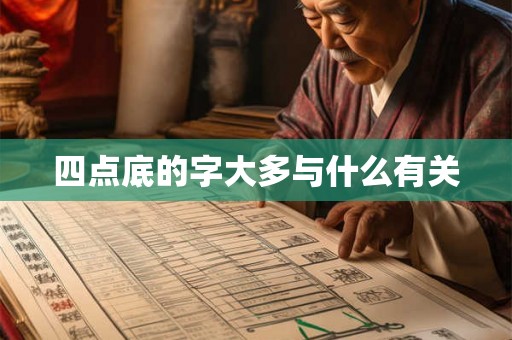 四点底的字大多与什么有关