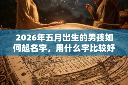 2026年五月出生的男孩如何起名字，用什么字比较好