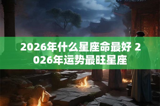 2026年什么星座命最好 2026年运势最旺星座