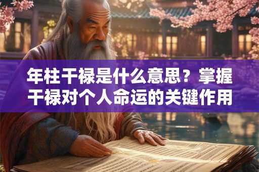 年柱干禄是什么意思？掌握干禄对个人命运的关键作用
