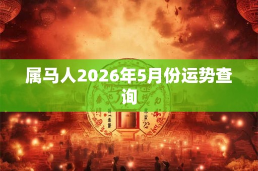 属马人2026年5月份运势查询