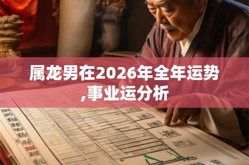 属龙男在2026年全年运势,事业运分析