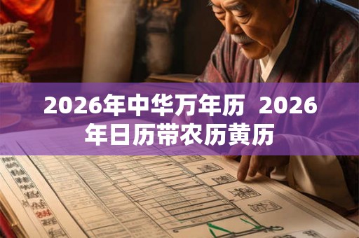 2026年中华万年历 2026年日历带农历黄历 2026年中华万年历 2026年日历带农历黄历