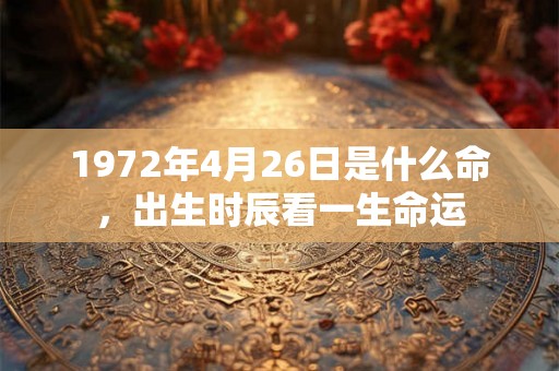 1972年4月26日是什么命,出生时辰看一生命运 1972年4月26日是什么命,出生时辰看一生命运