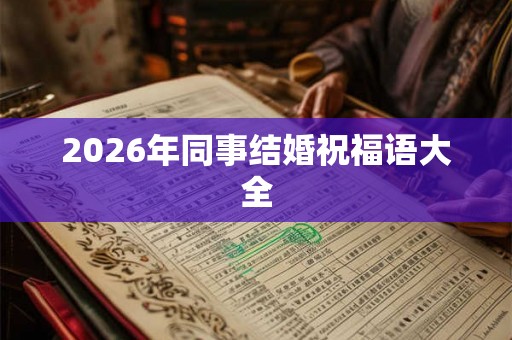 2026年同事结婚祝福语大全