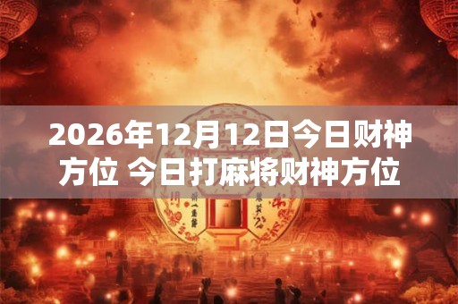 2026年12月12日今日财神方位 今日打麻将财神方位一览表
