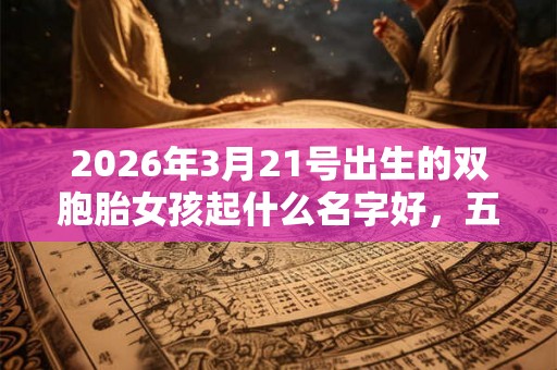 2026年3月21号出生的双胞胎女孩起什么名字好，五行属什么？