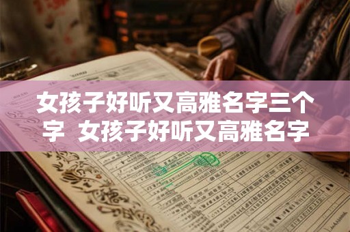 女孩子好听又高雅名字三个字  女孩子好听又高雅名字