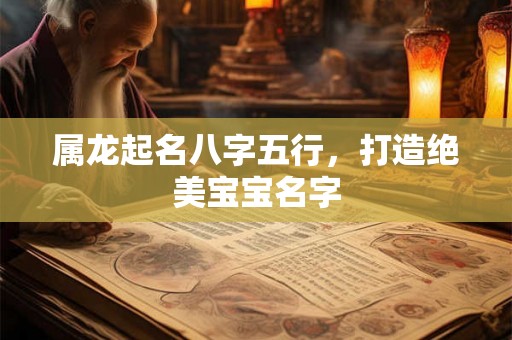 属龙起名八字五行，打造绝美宝宝名字