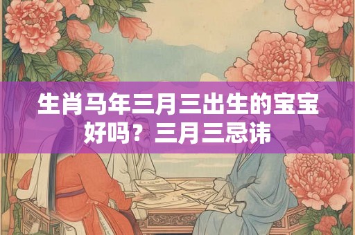 生肖马年三月三出生的宝宝好吗？三月三忌讳