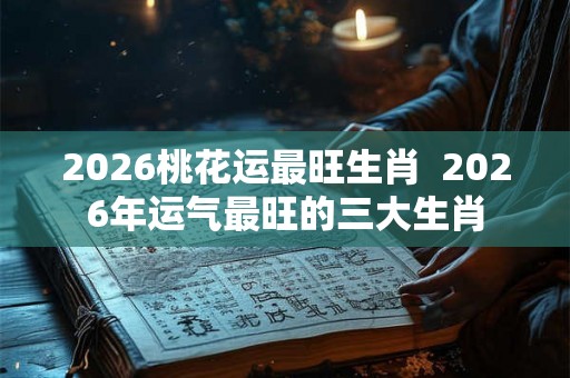 2026桃花运最旺生肖  2026年运气最旺的三大生肖