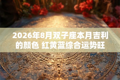 2026年8月双子座本月吉利的颜色 红黄蓝综合运势旺 2026年8月双子座本月吉利的颜色 红黄蓝综合运势旺