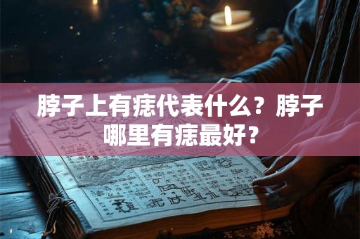 脖子上有痣代表什么？脖子哪里有痣最好？