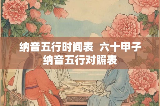 纳音五行时间表  六十甲子纳音五行对照表