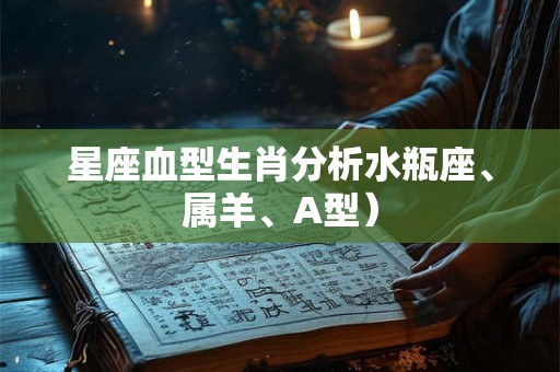 星座血型生肖分析水瓶座、属羊、A型）