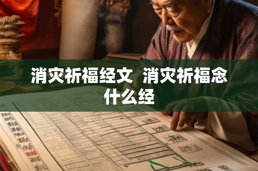 消灾祈福经文  消灾祈福念什么经