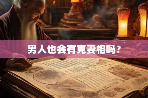 男人也会有克妻相吗？
