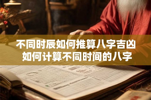 不同时辰如何推算八字吉凶 如何计算不同时间的八字吉凶