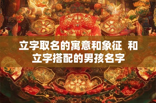 立字取名的寓意和象征  和立字搭配的男孩名字