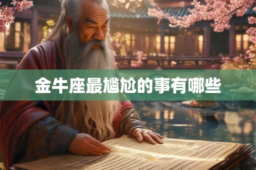 金牛座最尴尬的事有哪些