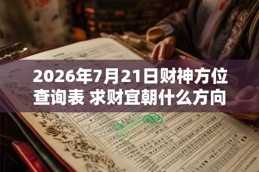2026年7月21日财神方位查询表 求财宜朝什么方向