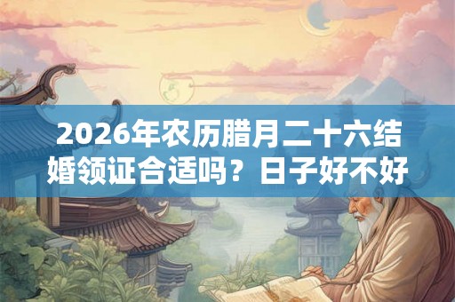 2026年农历腊月二十六结婚领证合适吗?日子好不好? 2026年农历腊月二十六结婚领证合适吗?日子好不好?