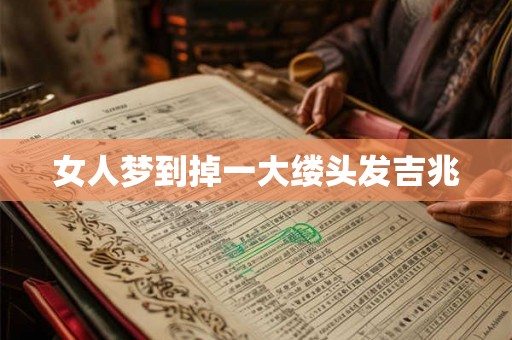 女人梦到掉一大缕头发吉兆 女人梦到掉一大缕头发吉兆