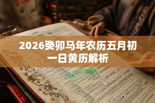 2026癸卯马年农历五月初一日黄历解析