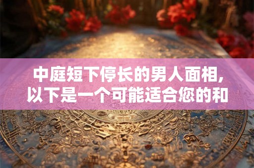 中庭短下停长的男人面相,以下是一个可能适合您的和