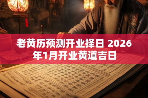 老黄历预测开业择日 2026年1月开业黄道吉日