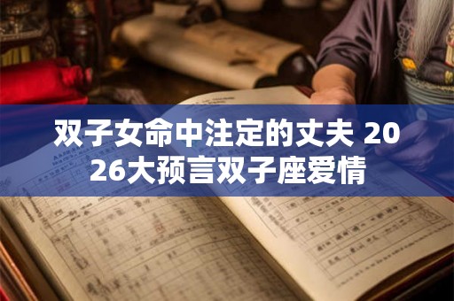 双子女命中注定的丈夫 2026大预言双子座爱情