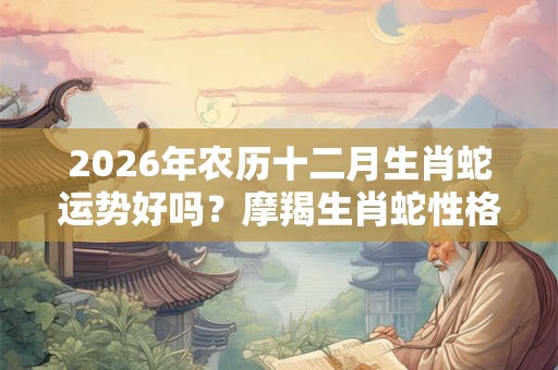 2026年农历十二月生肖蛇运势好吗？摩羯生肖蛇性格特点