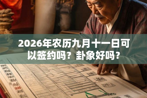 2026年农历九月十一日可以签约吗？卦象好吗？